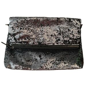 Sequin Black Clutch Bag